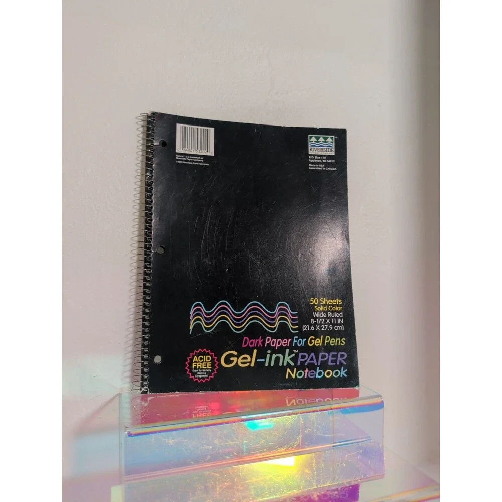Riverside Black Lined Paper Notebook Wide Ruled 8.5 x 11 Vintage 1999 New/Unused